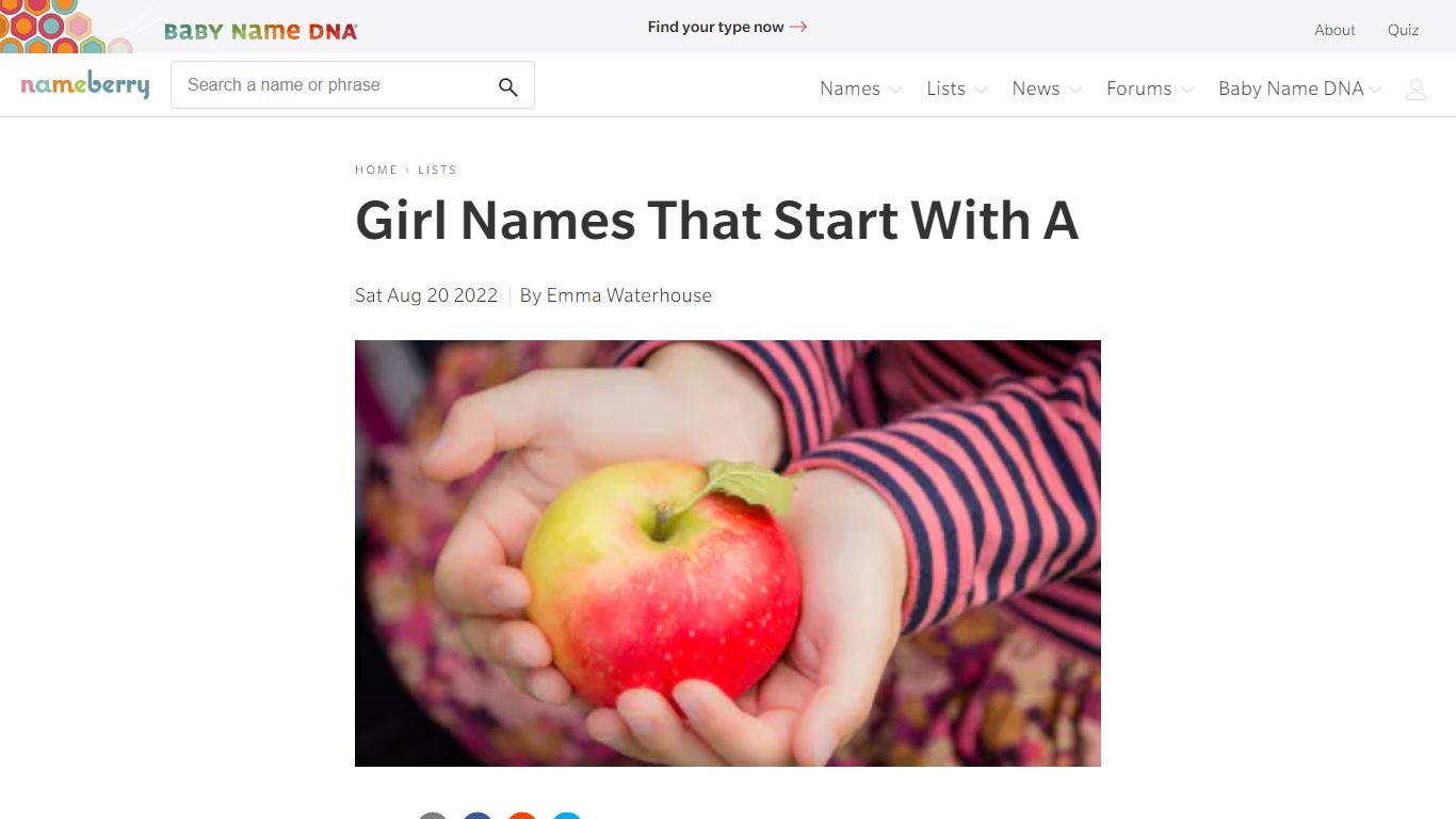 Girl Names That Start With A | Nameberry